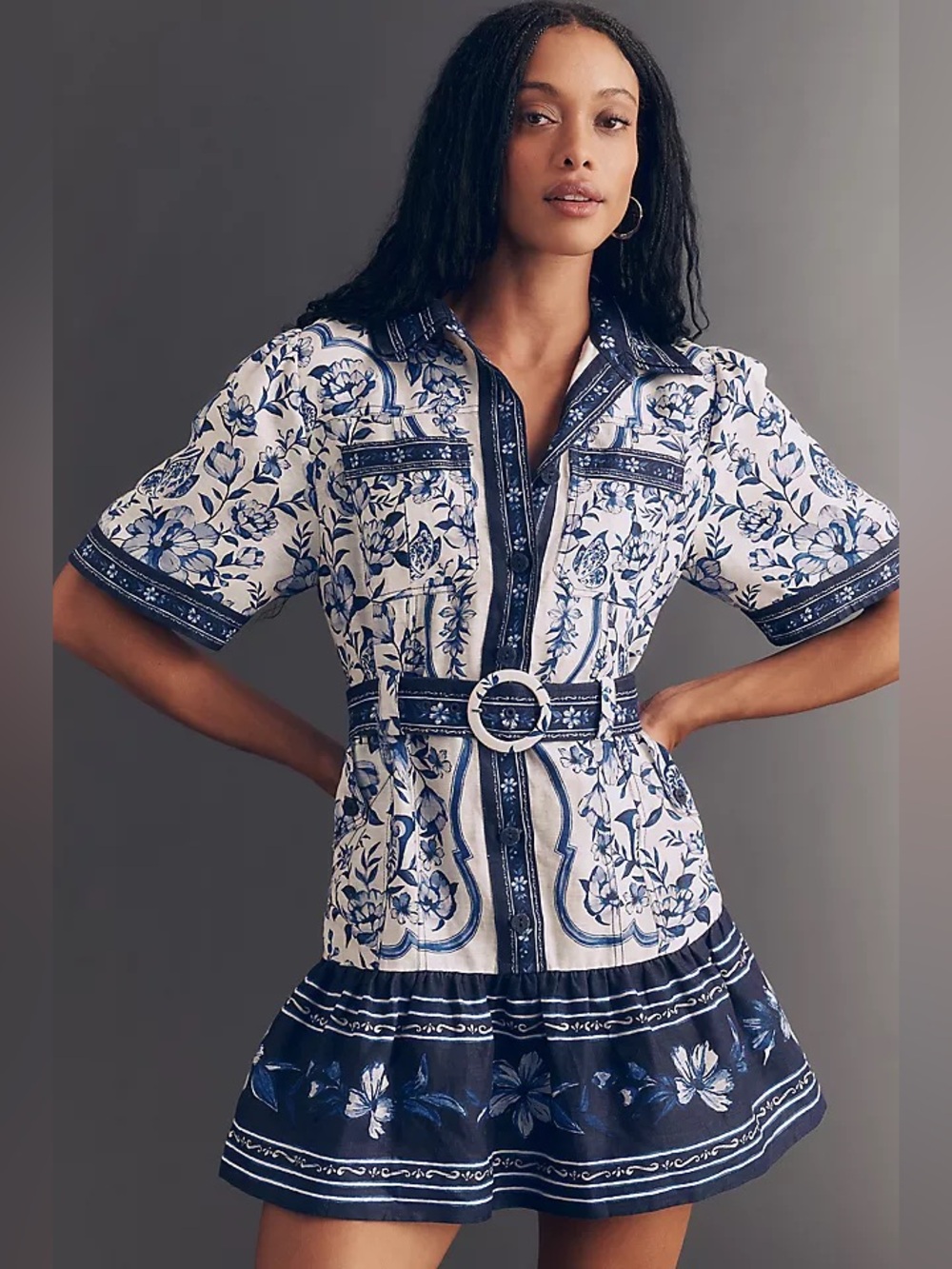 FARM Rio Porcelain Garden Mini Dress